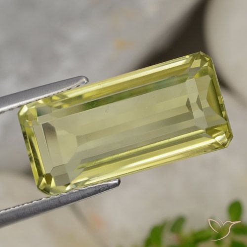 8.90ct Naturel Jaune maïs léger Quartz, Taille émeraude, VVS-VS