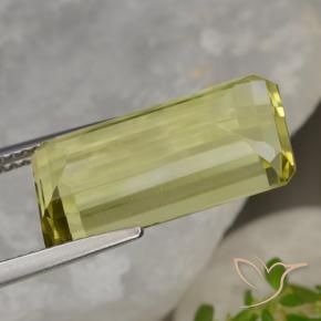 Quartz Jaune maïs léger naturelle Octogone / coupe Émeraude, 8.90 ct, VVS-VS