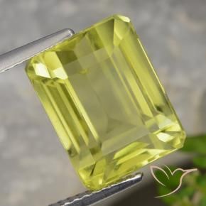 Quartz Jaune clair naturelle Octogone / coupe Émeraude, 9.99 ct, VVS-VS