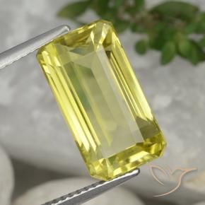 Quartz Jaune ananas naturelle Octogone / coupe Émeraude, 7.52 ct, VVS-VS