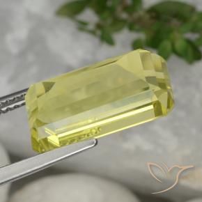 Quartz Jaune ananas naturelle Octogone / coupe Émeraude, 7.52 ct, VVS-VS