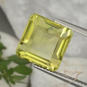 Quartz Jaune clair naturelle Octogone / coupe Émeraude, 9.98 ct, VVS-VS