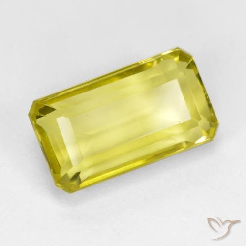 Quartz Jaune ananas naturelle Octogone / coupe Émeraude, 5.20 ct, VVS-VS