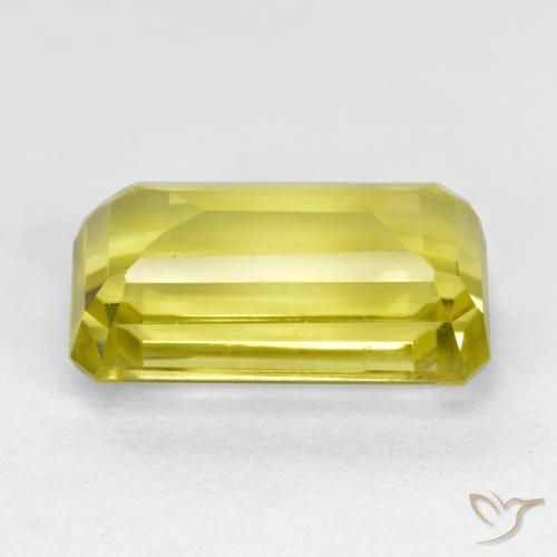 Quartz Jaune ananas naturelle Octogone / coupe Émeraude, 5.20 ct, VVS-VS