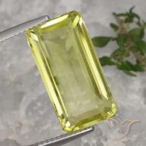 Quartz Jaune clair naturelle Octogone / coupe Émeraude, 10.27 ct, VVS-VS