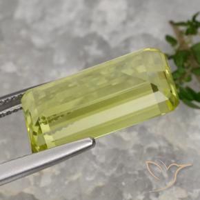 Quartz Jaune clair naturelle Octogone / coupe Émeraude, 10.27 ct, VVS-VS