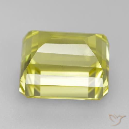 Quartz Jaune clair naturelle Octogone / coupe Émeraude, 9.31 ct, VVS-VS