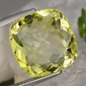 Quartz Jaune clair naturelle Coussin, 14.34 ct, VVS