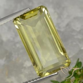 Quartz Jaune moyen naturelle Octogone / coupe Émeraude, 8.20 ct, VVS-VS