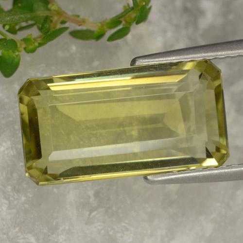 6.20ct Naturel Jaune terreux Quartz, Taille émeraude, VVS-VS