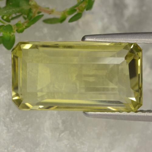 Quartz Jaune terreux naturelle Octogone / coupe Émeraude, 6.20 ct, VVS-VS