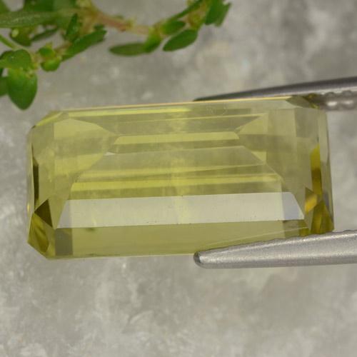 Quartz Jaune terreux naturelle Octogone / coupe Émeraude, 6.20 ct, VVS-VS