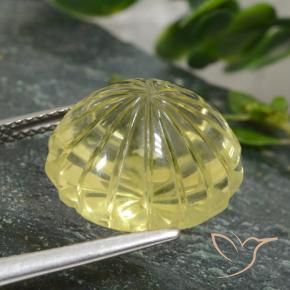 Quartz Jaune lagon naturelle Taille Fleur, 12.61 ct, Transparent