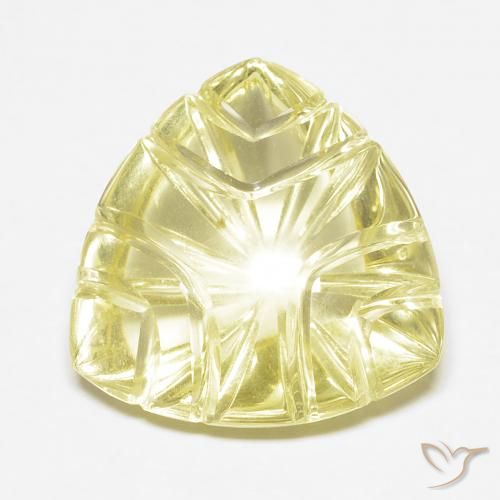 10.44ct Naturel Jaune clair Quartz, Fantaisie, Transparent
