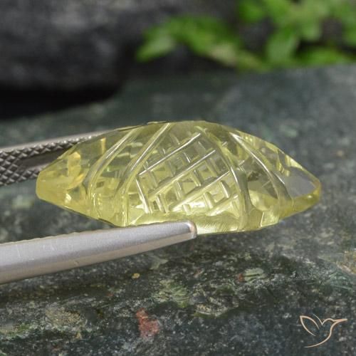 Quartz Jaune clair naturelle Marquise, 8.48 ct, Transparent