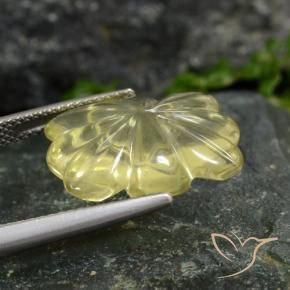 Quartz Jaune pâle naturelle Taille Fleur, 9.49 ct, Transparent