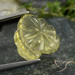 Quartz Jaune moyen naturelle Taille Fleur, 12.97 ct, Transparent