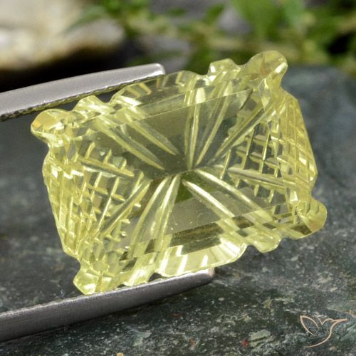 10.05ct Naturel Jaune ananas léger Quartz, Coussin, Transparent, Photo A