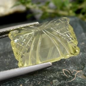 Quartz Jaune ananas léger naturelle Coussin, 10.05 ct, Transparent