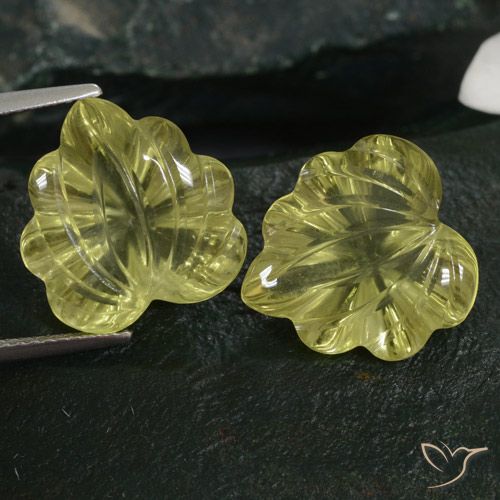 13.78ctw Naturel Jaune clair Quartz, Taille Fleur, Transparent