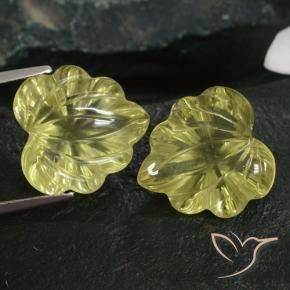 Shop natural 13.78ct Jaune clair Quartz gems, Taille Fleur, from Brésil at GemSelect. In stock, global shipping!