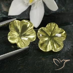 Shop natural 15.13ct Jaune verdâtre clair Quartz gems, Taille Fleur, from Brésil at GemSelect. In stock, global shipping!