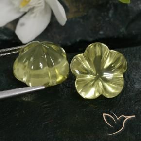 Shop natural 14.24ct Jaune verdâtre Quartz gems, Taille Fleur, from Brésil at GemSelect. In stock, global shipping!