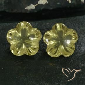 Shop natural 8.80ct Jaune verdâtre Quartz gems, Taille Fleur, from Brésil at GemSelect. In stock, global shipping!