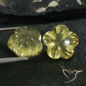 Shop natural 8.80ct Jaune verdâtre Quartz gems, Taille Fleur, from Brésil at GemSelect. In stock, global shipping!
