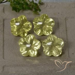 Shop natural 18.70ct Jaune verdâtre Quartz gems, Taille Fleur, from Brésil at GemSelect. In stock, global shipping!