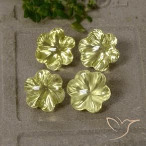 Shop natural 11.71ct Jaune verdâtre Quartz gems, Taille Fleur, from Brésil at GemSelect. In stock, global shipping!