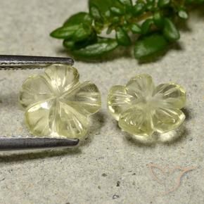 Shop natural 2.39ct Jaune crème pâle Quartz gems, Taille Fleur, from Brésil at GemSelect. In stock, global shipping!