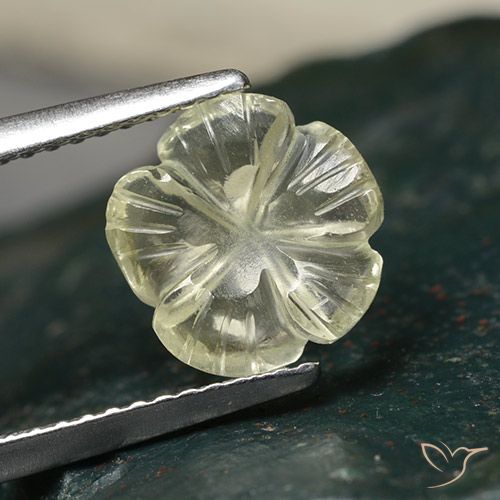 1.83ct Naturel Jaune clair Quartz, Taille Fleur, Transparent