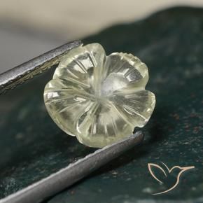 Quartz Jaune clair naturelle Taille Fleur, 1.83 ct, Transparent