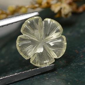 Quartz jaune naturelle taille fleur, 0,96 ct, transparent