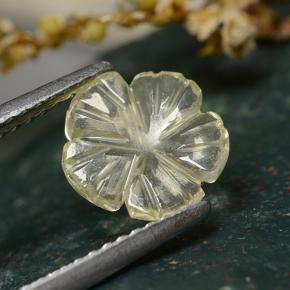 Quartz jaune naturelle taille fleur, 0,96 ct, transparent