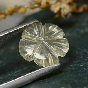 Quartz jaune naturelle taille fleur, 0,96 ct, transparent