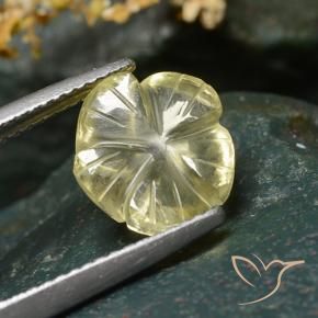 Quartz Jaune moyen naturelle Taille Fleur, 3.54 ct, Transparent