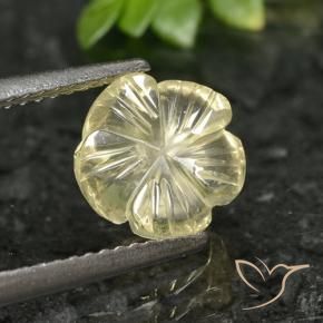 Quartz Jaune pâle naturelle Taille Fleur, 1.90 ct, Transparent