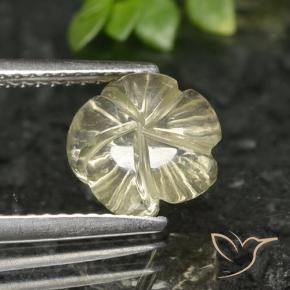 Quartz Jaune pâle naturelle Taille Fleur, 1.90 ct, Transparent