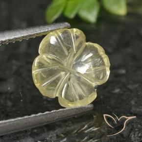 Quartz Jaune moyen naturelle Taille Fleur, 1.66 ct, Transparent