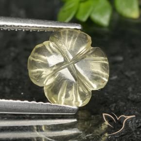Quartz Jaune moyen naturelle Taille Fleur, 1.66 ct, Transparent