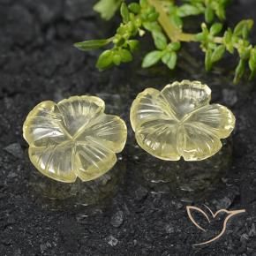 Shop natural 6.83ct Jaune crème pâle Quartz gems, Taille Fleur, from Brésil at GemSelect. In stock, global shipping!