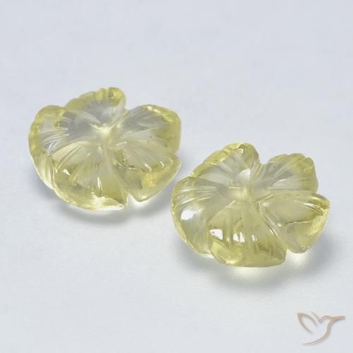 Shop natural 4.36ct Jaune pâle Quartz gems, Taille Fleur, from Brésil at GemSelect. In stock, global shipping!