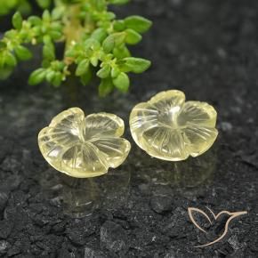 Shop natural 6.13ct Jaune crème pâle Quartz gems, Taille Fleur, from Brésil at GemSelect. In stock, global shipping!