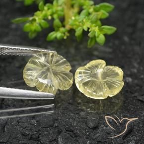 Shop natural 6.13ct Jaune crème pâle Quartz gems, Taille Fleur, from Brésil at GemSelect. In stock, global shipping!
