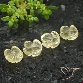 Shop natural 5.12ct Jaune crème pâle Quartz gems, Taille Fleur, from Brésil at GemSelect. In stock, global shipping!