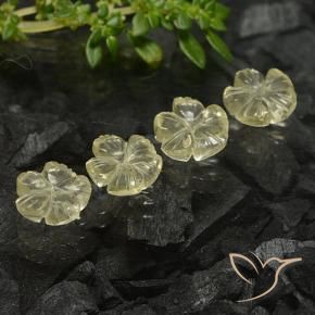 Shop natural 5.06ct Jaune crème pâle Quartz gems, Taille Fleur, from Brésil at GemSelect. In stock, global shipping!