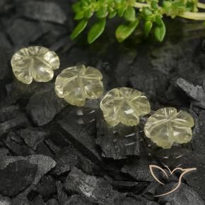 Shop natural 5.06ct Jaune crème pâle Quartz gems, Taille Fleur, from Brésil at GemSelect. In stock, global shipping!