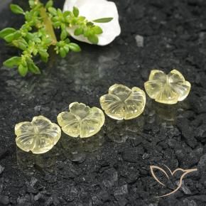 Shop natural 6.95ct Jaune crème pâle Quartz gems, Taille Fleur, from Brésil at GemSelect. In stock, global shipping!